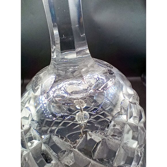 Bell Glass Diamond Cut Pattern Vintage 6 Inch Musical Decor Acrylic Bead Stone - Picture 16 of 16